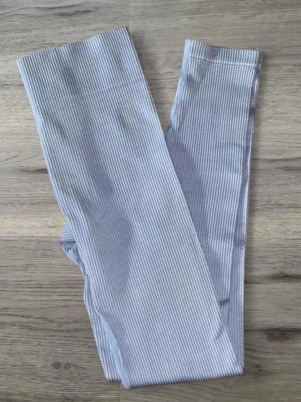 Forever 21 Sky Blue Ribbed Leggings